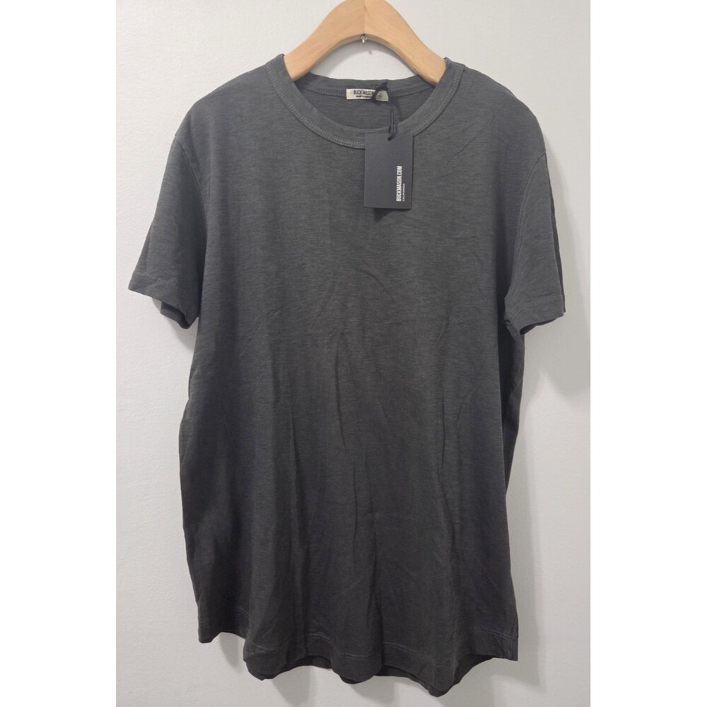 NWT Buck Mason Coal Venice Wash Slub Curved Hem Tee XS Made in USA Cotton